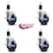 Service Caster 4'' Solid Poly Swivel 1-1/2'' Expanding Stem Caster Set with Brake, 4PK SCC-EX20S414-SPUS-TLB-112-4 - alternate 2